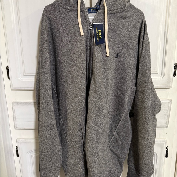 Ralph Lauren Charcoal Zip-Up Men's Sweater